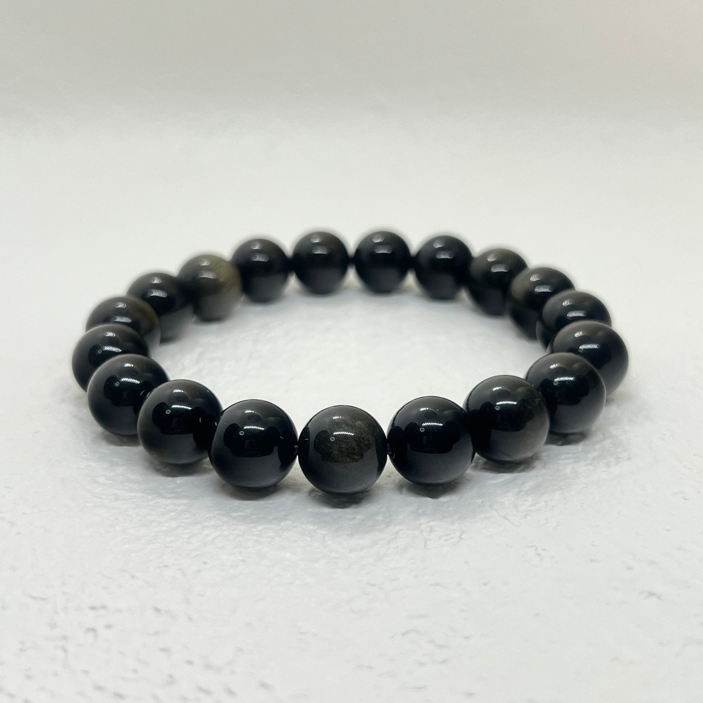 Natural Black Gold Obsidian Bracelet