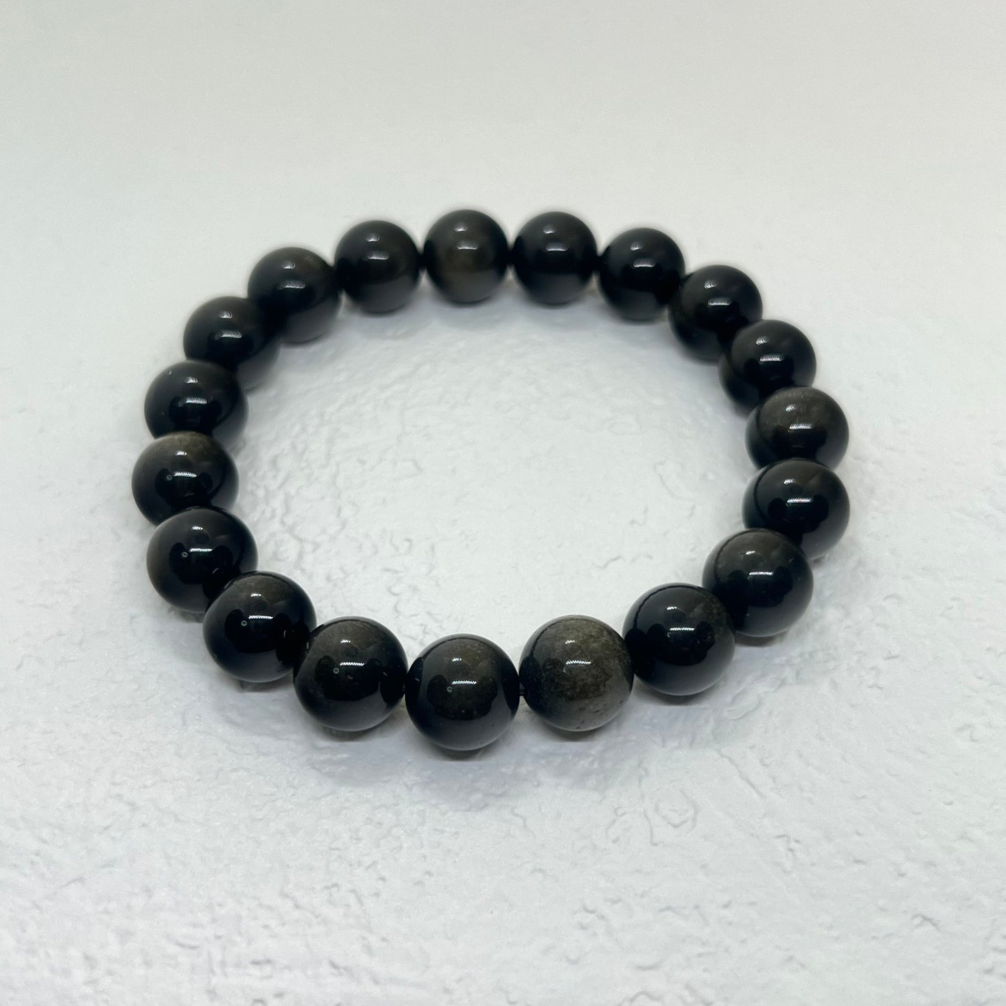 Natural Black Gold Obsidian Bracelet