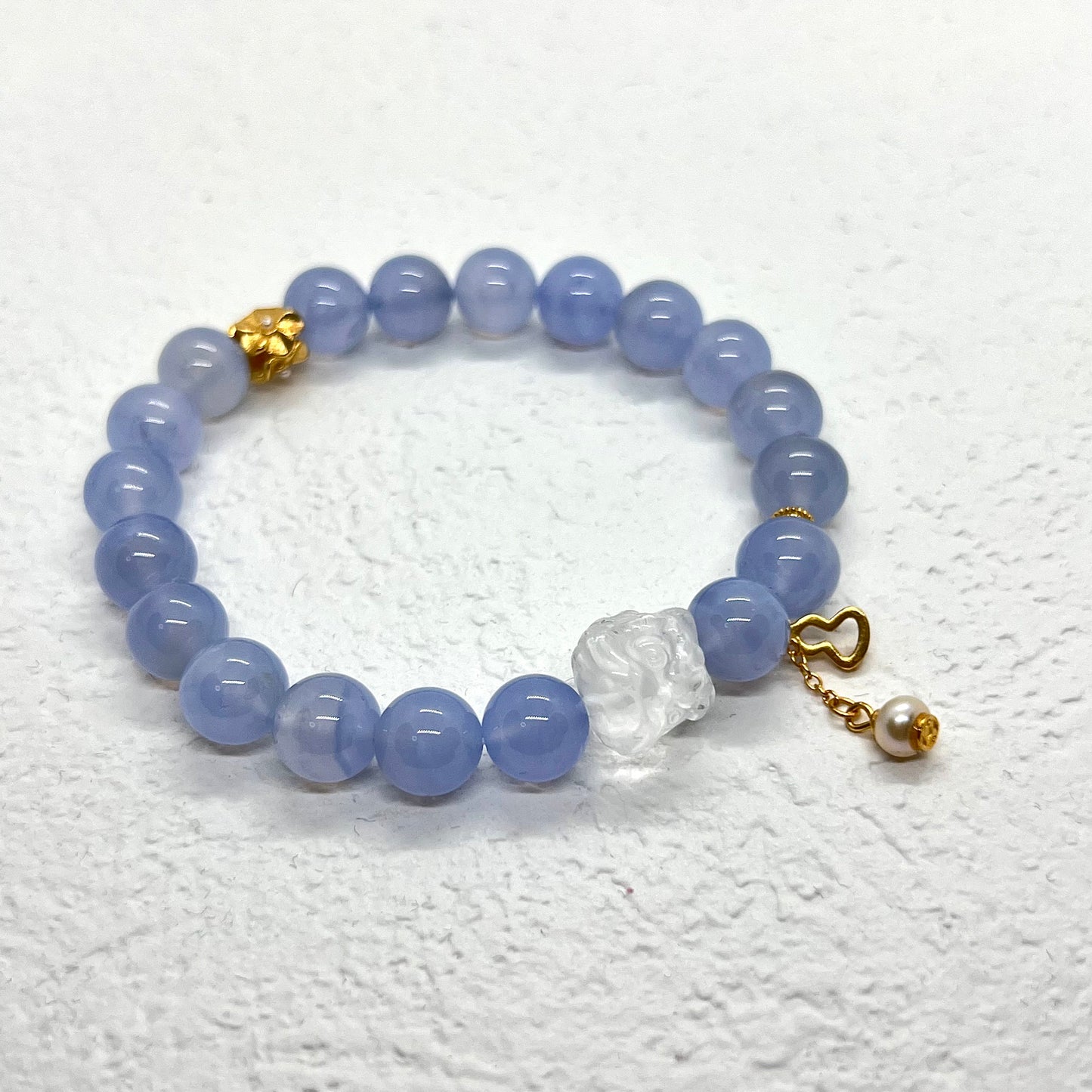 Blue Agate Sterling Silver Bracelet