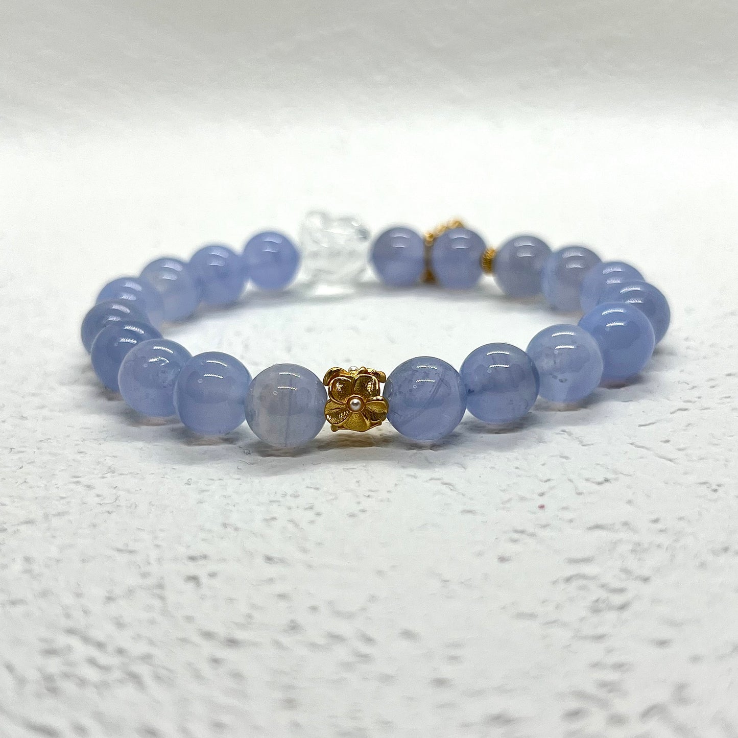 Blue Agate Sterling Silver Bracelet