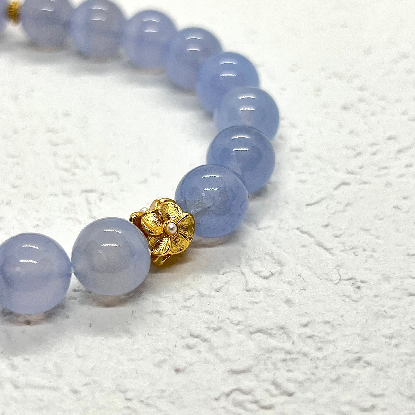 Blue Agate Sterling Silver Bracelet