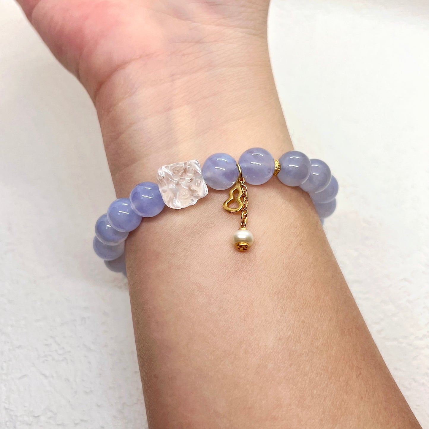Blue Agate Sterling Silver Bracelet