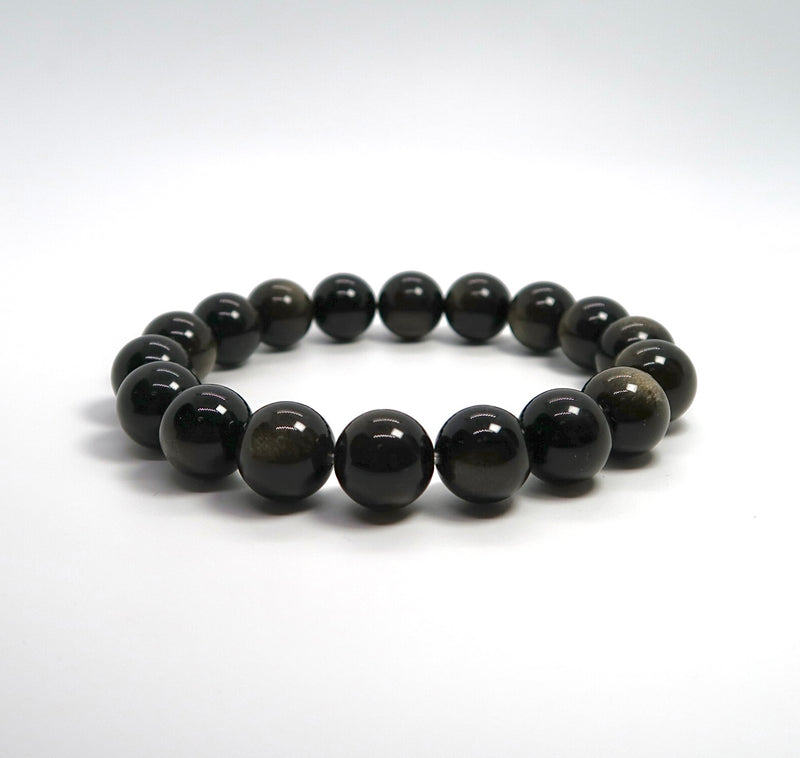 Natural Black Gold Obsidian Bracelet - DXbracelet