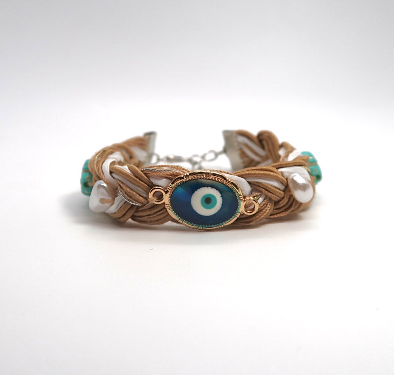 Handwoven Evil Eye Talisman Bracelet - Original Design - DXbracelet