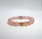 Natural Horse Pink Crystal Sterling Silver Bracelet - DXbracelet