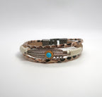 Vintage Handwoven Feather Accent Multi-Layer Leather Bracelet - DXbracelet