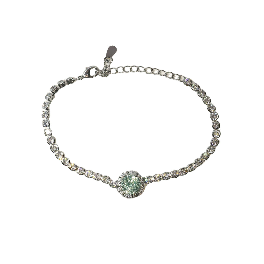 Light luxury Paraiba green zircon bracelet - DXbracelet