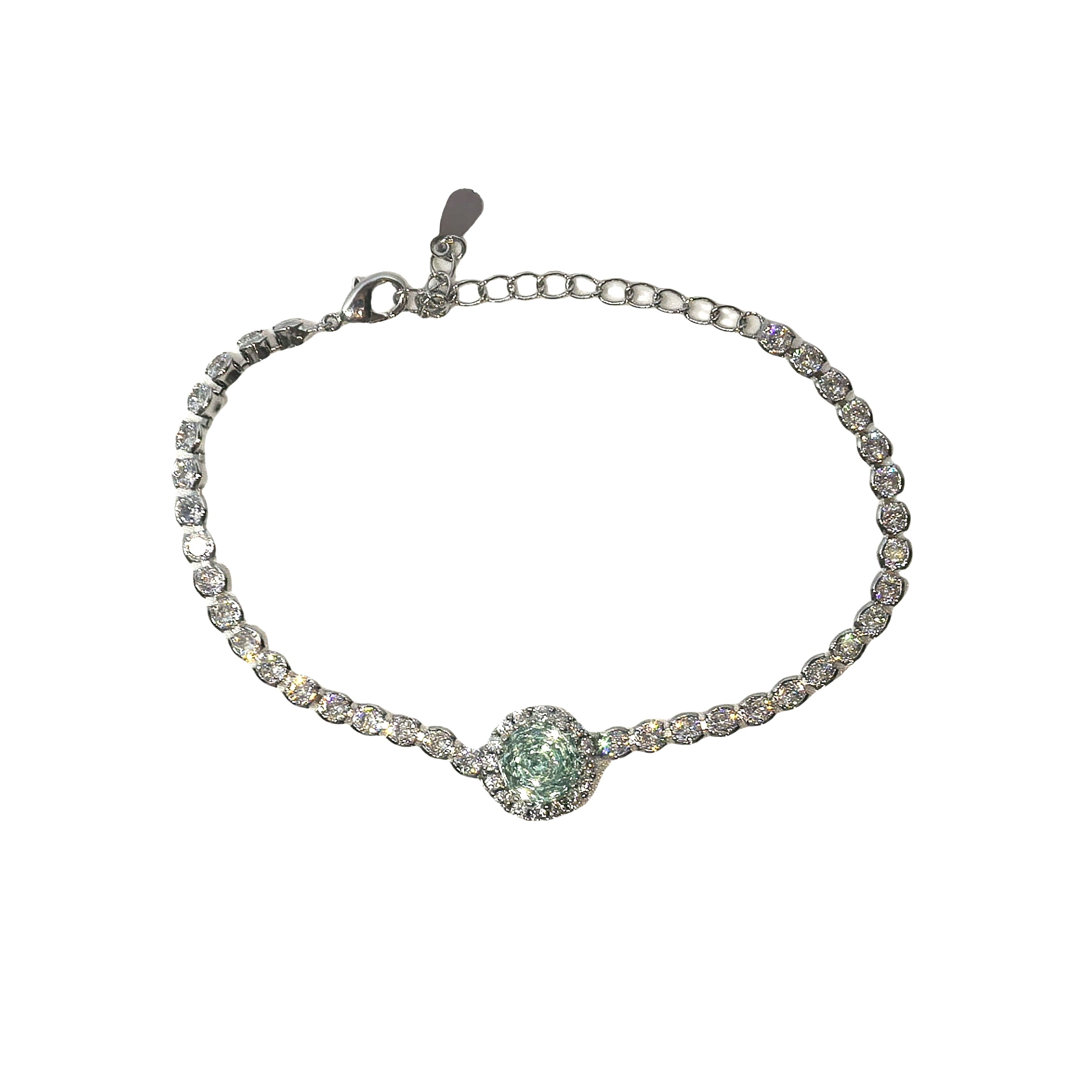 Light luxury Paraiba green zircon bracelet - DXbracelet