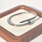 Women's Studded Titanium Steel Bracelet - Timeless Hinged Design - DXbracelet