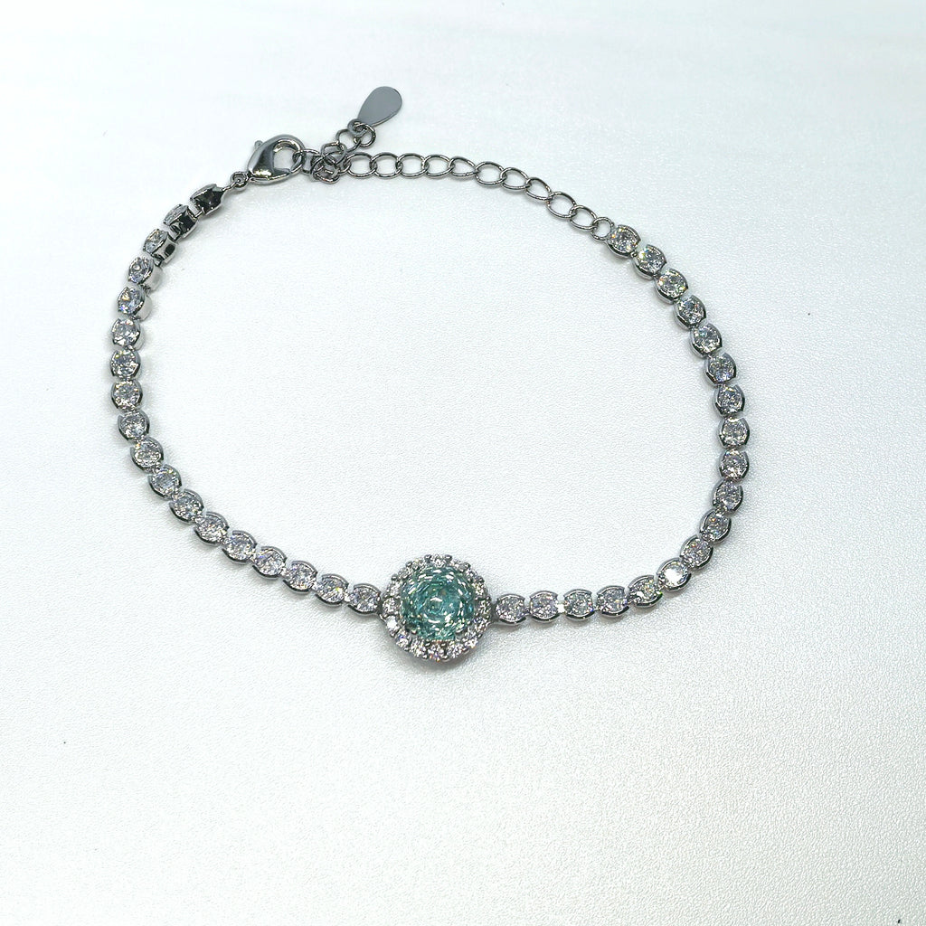 Light luxury Paraiba green zircon bracelet - DXbracelet