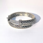 Hip-Hop "Blade of Justice" Cuban Bracelet - Full-Pave Cubic Zirconia on Copper | Versatile Unisex - DXbracelet