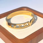 Openwork Clover & V-Shape Titanium Steel Bracelet - Delicate Lucky Charm - DXbracelet