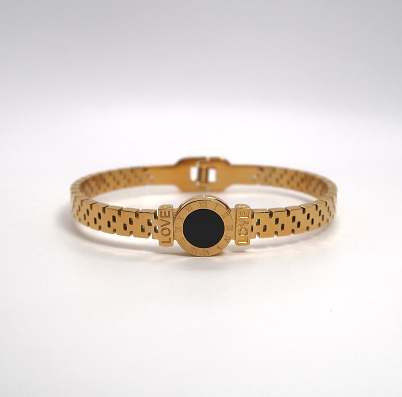 Light Luxury LOVE Openwork Watch Band Style Titanium Steel Bracelet - DXbracelet