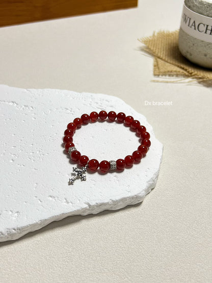 Bracciale con croce in argento sterling