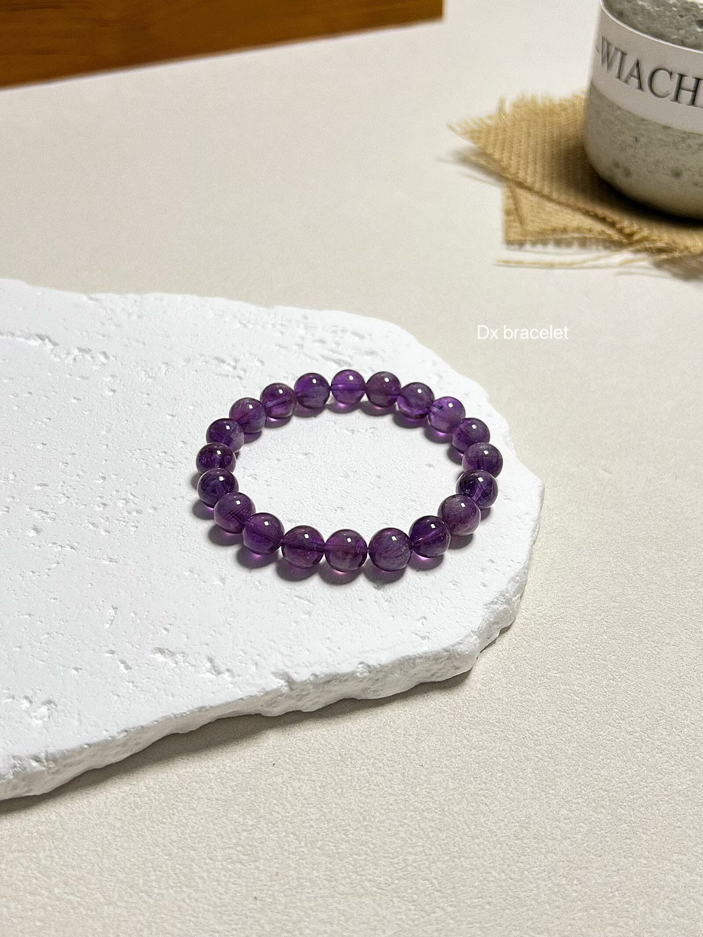 Natural Fur Rabbit Amethyst Bracelet
