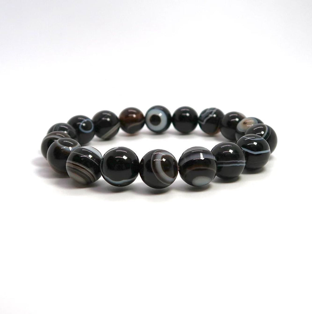 Protective Black Eyed Agate Bracelet - Stylish & Handmade