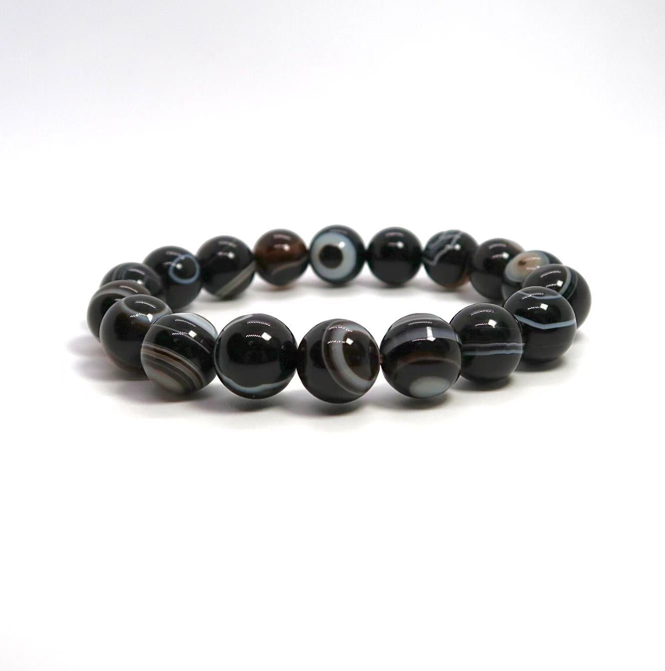 Protective Black Eyed Agate Bracelet - Stylish & Handmade