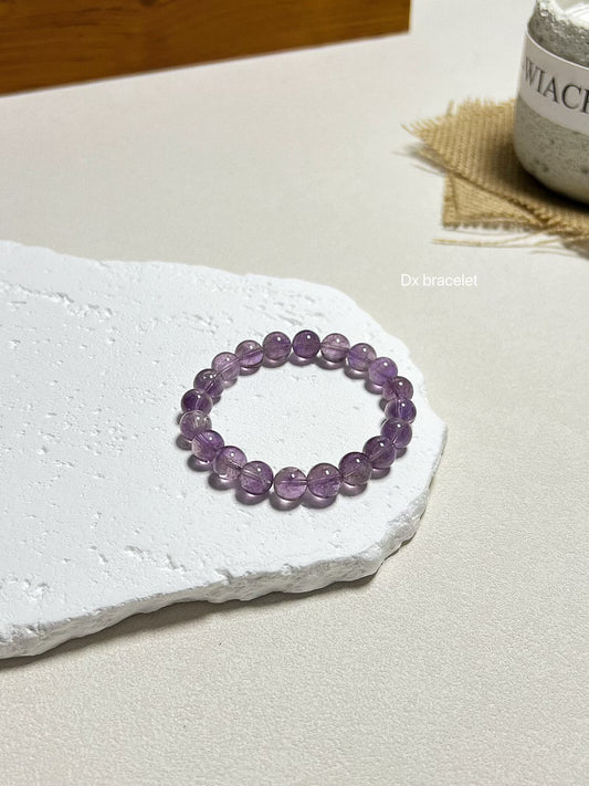 Bracelet en lavande naturelle et améthyste