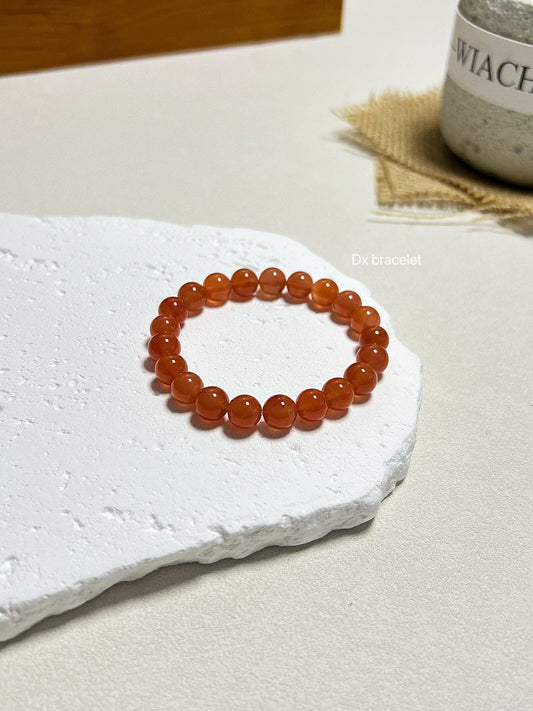 Bracelet en agate cerise rouge naturelle du Sud