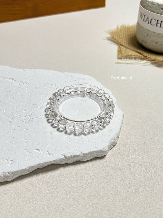 Bracciale in cristallo bianco naturale