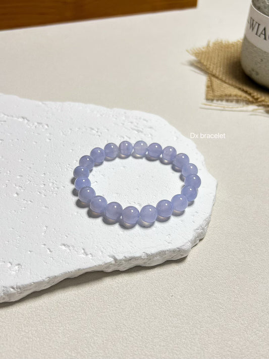 Bracelet en agate bleue naturelle