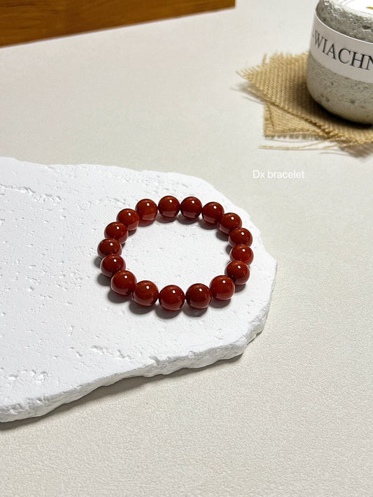 Bracelet en agate rouge naturelle du Sud