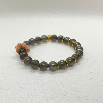 Natural Black Moonlight Sterling Silver Bracelet