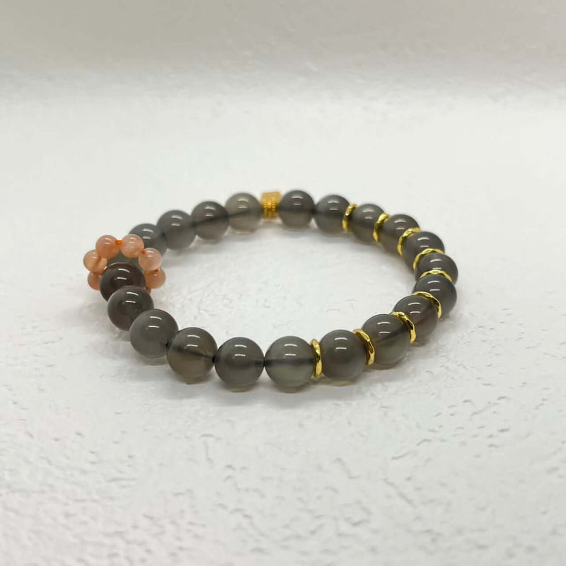 Natural Black Moonlight Sterling Silver Bracelet - DXbracelet