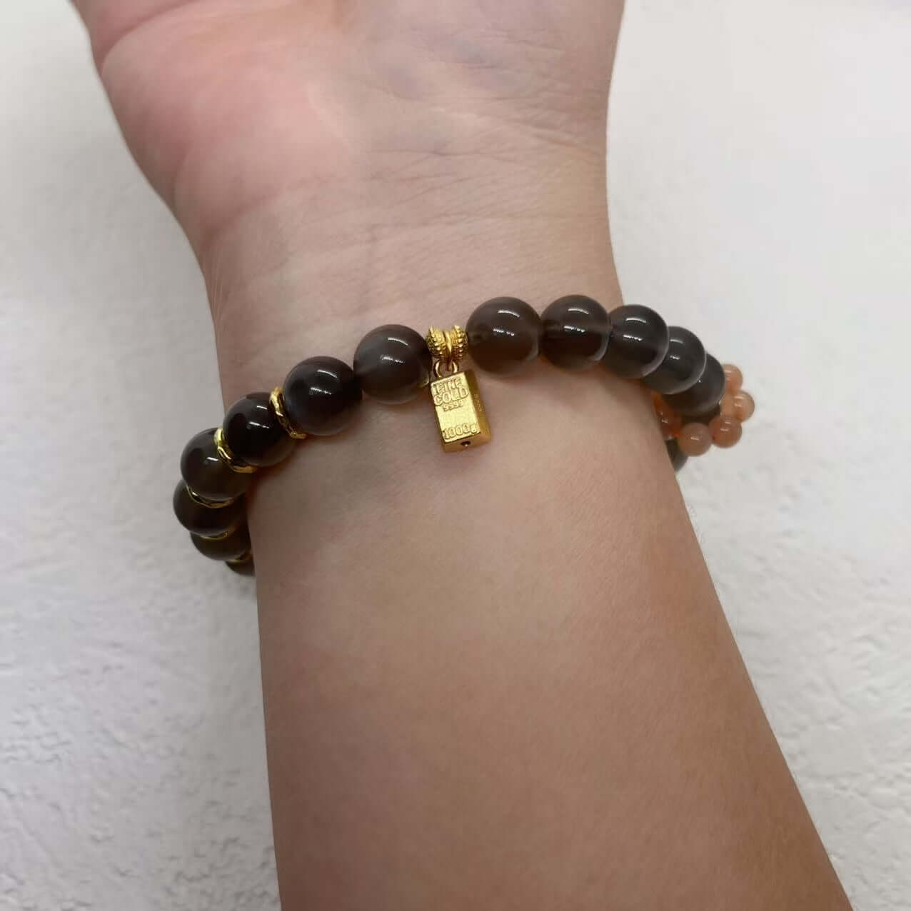 Natural Black Moonlight Sterling Silver Bracelet - DXbracelet