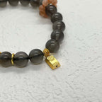 Natural Black Moonlight Sterling Silver Bracelet - DXbracelet