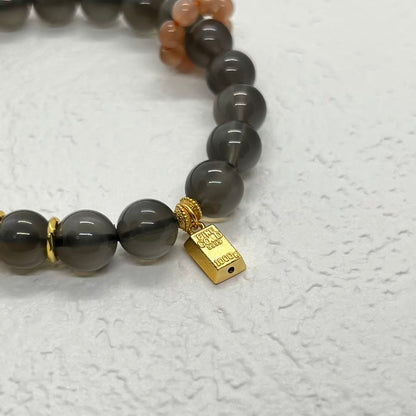 Natural Black Moonlight Sterling Silver Bracelet