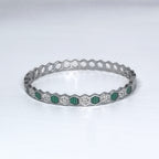 Emerald Honeycomb Mud Diamond Titanium Steel Bracelet - DXbracelet