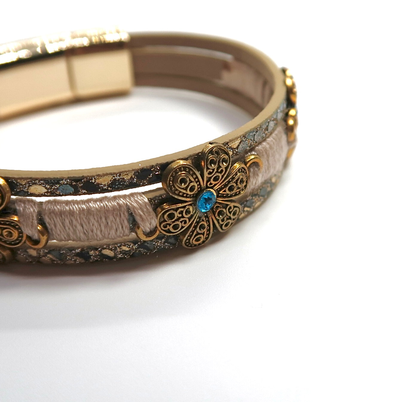 New Multi-Layer Woven Floral Leather Bracelet - DXbracelet