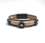 Vintage Hand-Woven Button Leather Bracelet - DXbracelet