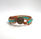 Multi-Color Square Imperial Jasper Woven Bracelet - Vintage - DXbracelet