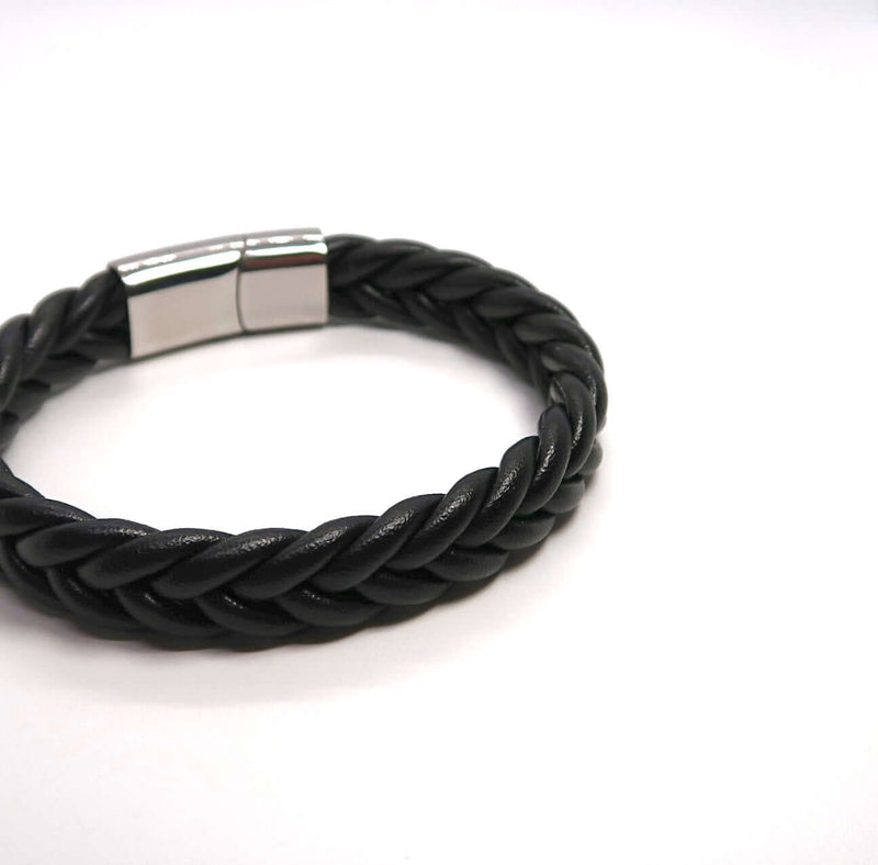 Minimalist Handwoven Twisted Leather Bracelet - DXbracelet