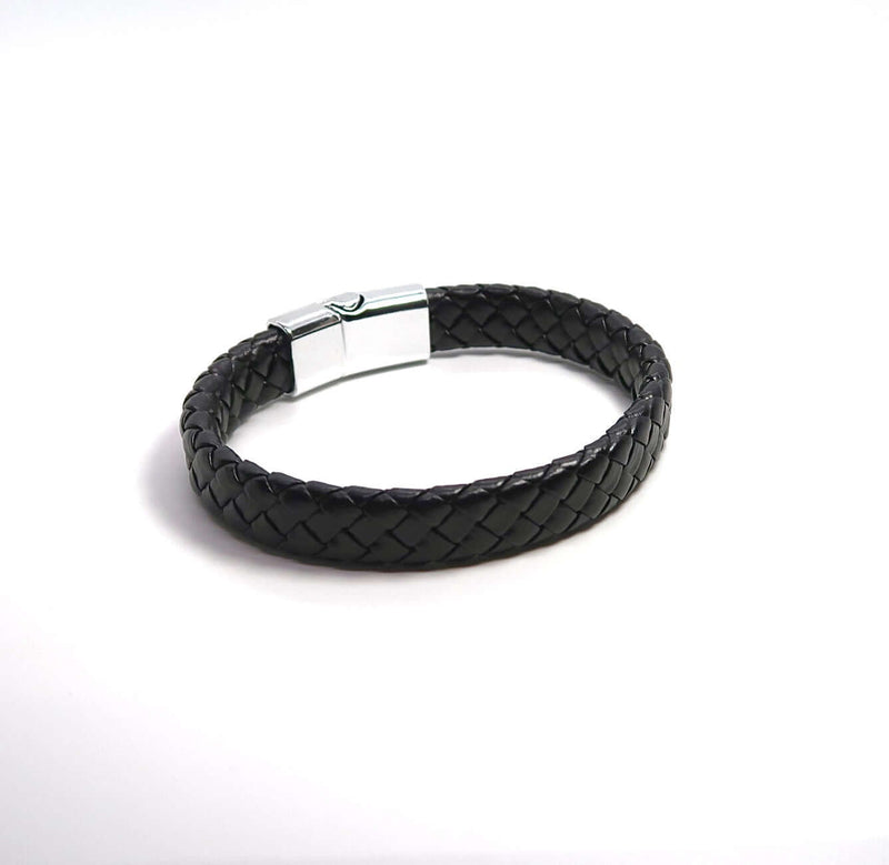 Men's Artisan Braided Rope & Leather Bracelet - DXbracelet