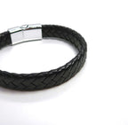 Men's Artisan Braided Rope & Leather Bracelet - DXbracelet