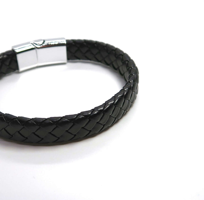 Men's Artisan Braided Rope & Leather Bracelet - DXbracelet