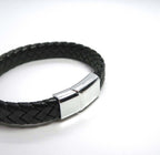 Men's Artisan Braided Rope & Leather Bracelet - DXbracelet