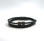 Designer-Grade Magnetic Closure Braided Leather Bracelet - DXbracelet