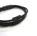 Designer-Grade Magnetic Closure Braided Leather Bracelet - DXbracelet
