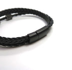 Designer-Grade Magnetic Closure Braided Leather Bracelet - DXbracelet