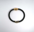 New 4-Color Cross Knot Leather Cord Bracelet w/ Copper Zircon Clasp - DXbracelet