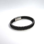 Bestseller Geometric Two-Tone Ultra Fiber Handwoven Cuff Bracelet - DXbracelet