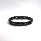 Minimalist Punk Braided Chain & Leather Bracelet - DXbracelet