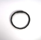 Minimalist Punk Braided Chain & Leather Bracelet - DXbracelet