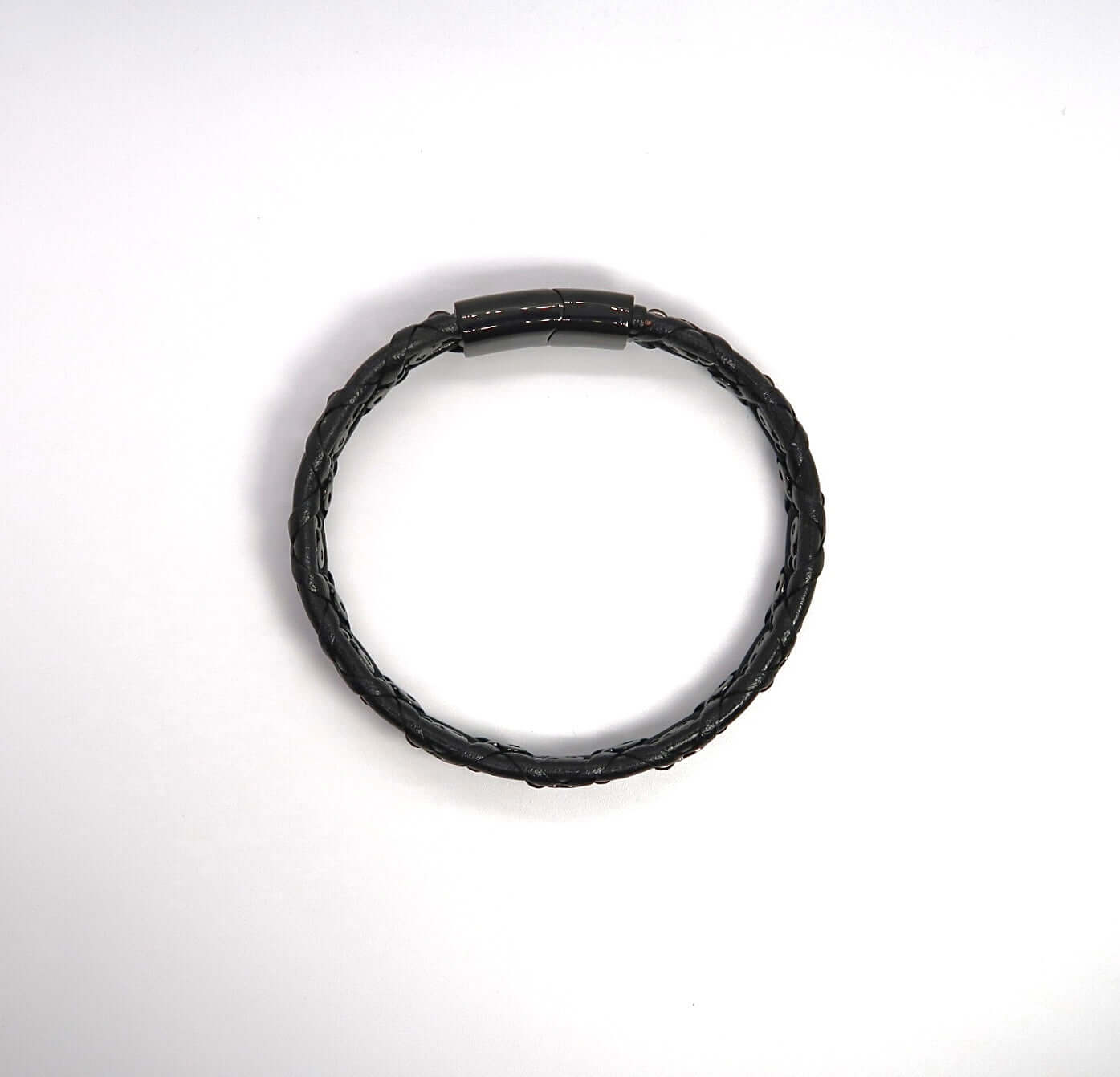 Minimalist Punk Braided Chain & Leather Bracelet - DXbracelet