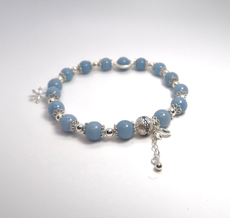 Sterling Silver Natural Angel Stone Women's Limited Edition Bracelet - DXbracelet