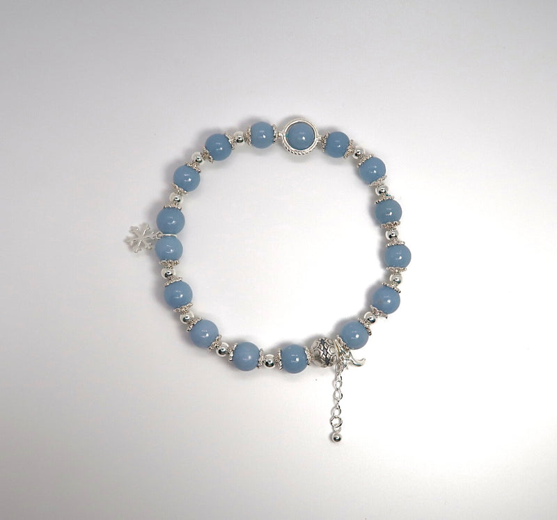Sterling Silver Natural Angel Stone Women's Limited Edition Bracelet - DXbracelet